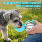 Lumikata Botella de Agua Portátil 2 en 1 para Perros